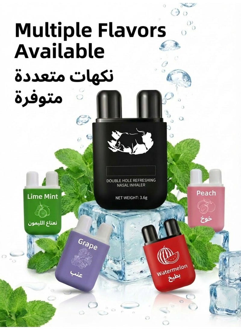 عصا استنشاق أنفي بنكهة مشروب الطاقة - تصميم بفتحتين، خالٍ من الإضافات | قابلة لإعادة الاستخدام، محمولة | منعشة ومنشطة للاستخدام اليومي | مناسبة للقيادة أو العمل لساعات إضافية أو الدراسة - متوفرة في المملكة العربية السعودية. - Image 5